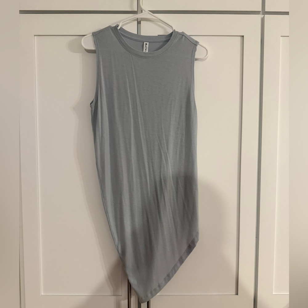 Athleta Light Blue Asymmetrical Tank Top